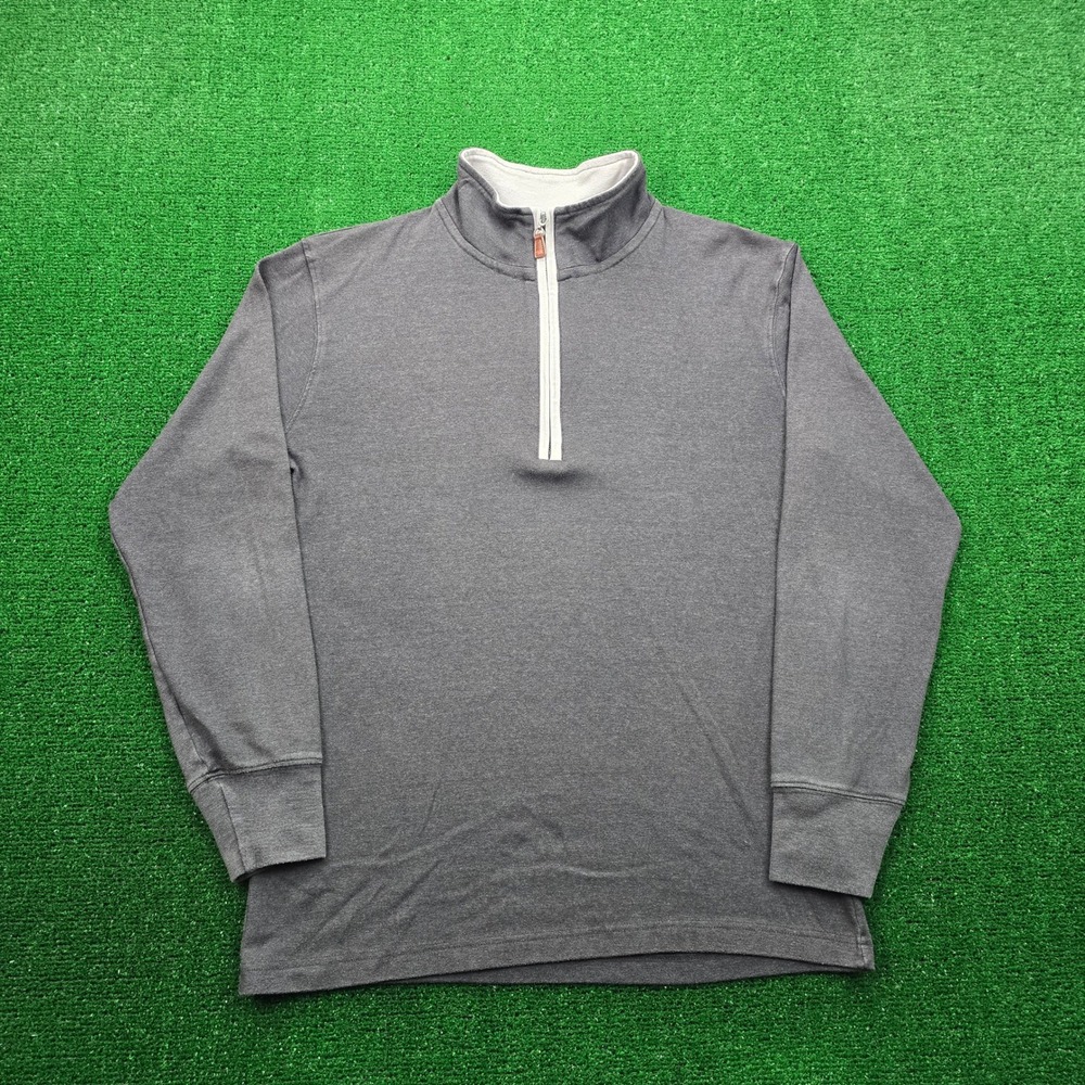 Men's Gray Quarter-Zip Long Sleeve Shirt